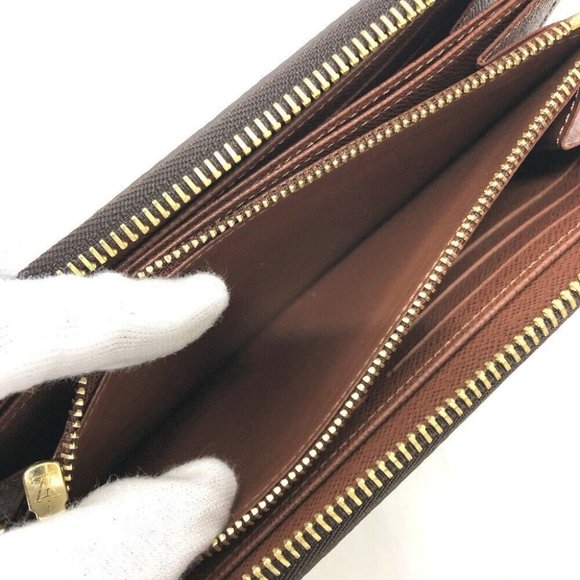 Authentic LOUIS VUITTON Monogram Zippy wallet Zip Around Long Wallet Brown - Picture 12 of 14
